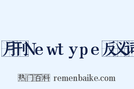 月刊Newtype反义词是什么意思的图片